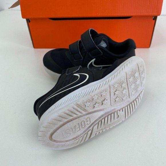 NIKE FLEX CONTACT STAR RUNNER BLACK/DARK GREY SNEA - Picture 4 of 6